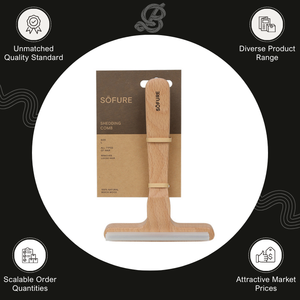 Pettine per la Toelettatura di Cani e Gatti in Legno di Faggio di Alta Qualità, Modello Sofure L, per la Rimozione del Pelo, Vendita all'Ingrosso - Product Image 2