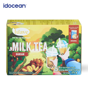 Bold Durian Delight: Thé au lait instantané avec des feuilles de thé fraîches et de vraies perles fabriqué au Vietnam - Product Image 1