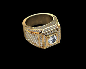 <b>Iced</b> Out Moissanite Diamond <b>Ring</b> Sterling Silver Gold Plated Classic Round Brilliant Cut Prong Setting Everyday Wear Jewelry - Product Image 6