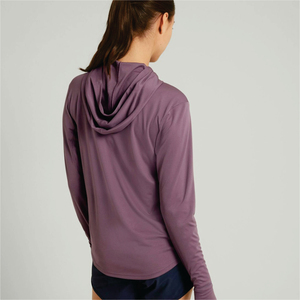 Camiseta Deportiva Casual para Mujer, con Capucha, Manga Corta, Secado Rápido, Transpirable, Lisa, con Logotipo, Corte Regular, Tejido de Algodón Orgánico - Product Image 3