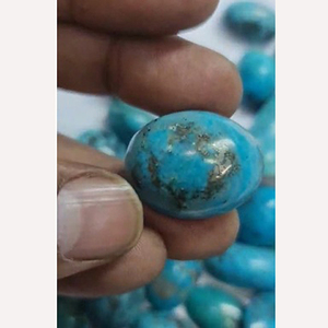 53 pièces de turquoise naturelle ovale de 18 mm à 36 mm, cabochons de 1700 carats, lot Iroc Sales, turquoise véritable pour la création de bijoux - Product Image 1