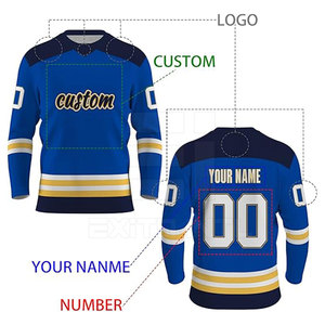 Maillot de hockey sur glace personnalisé avec nom et numéro pour hommes, 100% polyester, sublimation, manches longues, uniforme d'équipe, vente en gros, OEM, ensemble professionnel pour jeunes et adultes - Product Image 5