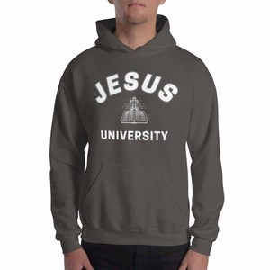 Sudadera con Capucha de Ropa Cristiana con la Frase 'Jesus Is King', para Hombres, Mujeres y Jóvenes, en Felpa Francesa, con Logotipo Personalizado y Bordado Chenille - Product Image 2