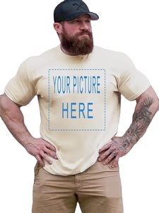 Custom Men's Eco-Friendly 100% Cotton Quick-Dry Sports T-Shirt Breathable Moisture-Wicking Fabric Customizable Design Areas - Product Image 2