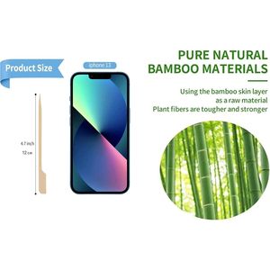 Spiedini di bambù da 4,7 pollici, 300 pezzi, stuzzicadenti in legno, spiedini per antipasti, cocktail, bevande e cibo per barbecue - Product Image 4