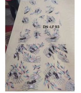 Soft Net Embroidered Fabric for Party Wear Bridal <b>Sequins</b> Embroidery Lace Fabric Roll From India Exporter At Best Price - Product Image 1