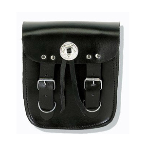 Ensemble de barre Sissy de moto en cuir HMB-5004A avec sac à bagages en toile d'aluminium de style Concho sac à outils de selle - Product Image 5