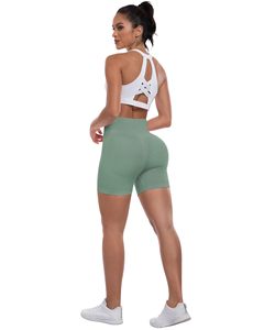 Sports Yoga Shorts For Women Workout Gym Biker Shorts High Waisted Tummy Control Butt Lifting Running <b>Booty</b> Scrunch Butt Shorts - Product Image 2