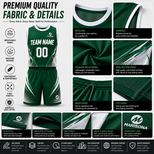 Uniforme d'entraînement de basketball réversible personnalisé pour hommes, léger, respirant, short en jersey double face, vêtements de sport pour entraînement d'équipe - Product Image 3