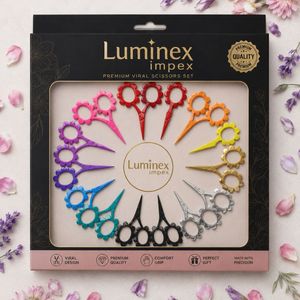 Ciseaux Bloom à motif floral coloré, lame tranchante en acier inoxydable, manche court, pour droitiers - Product Image 3