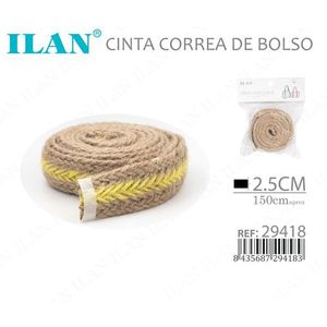Nastro di Iuta Ilan 2,5 Cm x 150 Cm Circa per Cinghie di Borse - Product Image 3