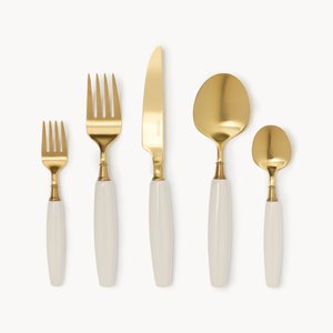 Ensemble de couverts en acier inoxydable à finition martelée, polissage miroir de qualité supérieure, compatible lave-vaisselle, écologique, résistant à la rouille, couteau, fourchette, cuillère - Product Image 6