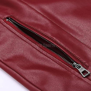 Classic Design Zipper Style <b>Winter</b> <b>Leather</b> <b>Jacket</b> with Stand Collar and Front Logo Breathable Custom Logo Option for Men - Product Image 2