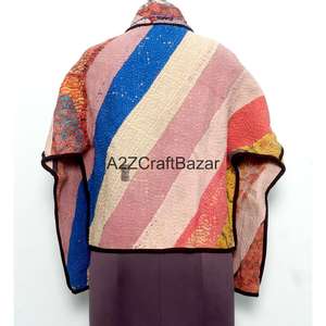 Chaqueta de Punto Hecha a Mano, Ecológica, 100% Algodón Puro, Reversible, Transpirable, de Secado Rápido, con Cuello Alto y Botones, Estilo Vintage para Mujer, Invierno - Product Image 5