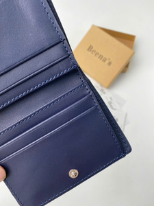 Cartera Bifold con Bloqueo RFID para Hombre, de Cuero Genuino, Delgada, con Cierre de Botón, Compatible con Monedas, para Uso Comercial, Estuche para Tarjetas de Crédito - Product Image 3