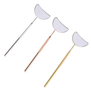 Espejo de Mano Personalizado de Acero Inoxidable con Lente Ancha para Extensión de Pestañas, Acabado de Aleación de Zinc, Aplicación Precisa, Uso Diario Duradero - Product Image 1