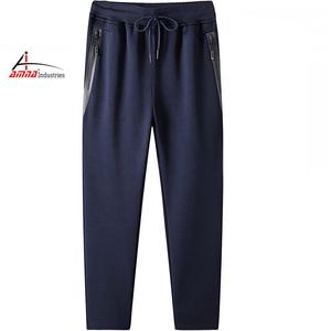 Pantalones de chándal personalizados para hombre, pantalón de chándal prémium con Tobillos elásticos de algodón de talla grande, para correr, cónico, sólido, para gimnasio - Product Image 1