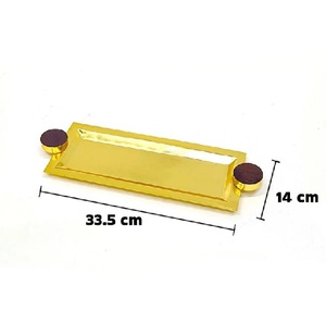 <b>Black</b> Matte Finish Metal <b>Serving</b> <b>Tray</b> With Handle For Home Hotel & Restaurant Food Server At Bulk From White Royals - Product Image 3