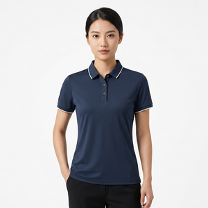 Men's <b>Navy</b> Blue Short Sleeve <b>Polo</b> <b>Shirt</b> Solid Color Casual Woven Fabric Regular Fit Button Down Collar Style - Product Image 5