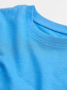Camiseta de Manga Corta a Rayas para Niños 026, Impresión de Logotipo Personalizado, Ropa Exterior Lisa de Color Sólido, Camisetas Suaves para Niños y Niñas - Product Image 6