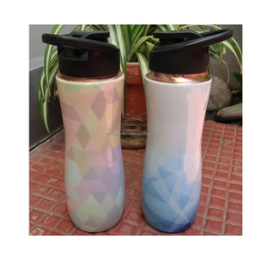 Elegant Designer Copper <b>Bottle</b> Premium Ayurvedic Vessel Handmade Eco Friendly Leak Proof Flask for Yoga Office and Travel - Product Image 2