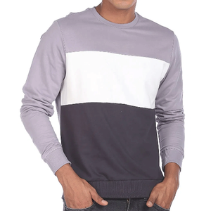 Sudadera Personalizada para Hombre con Paneles Multicolores en el Pecho, Estilo Casual para Otoño, Sudadera al por Mayor OEM para Hombre - Product Image 3