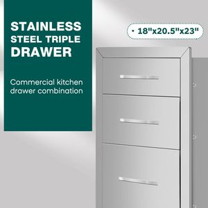 Armadietti con Cassetti Durevoli 45x58x58 cm per Cucina Esterna o Soluzione di Stoccaggio per Cortile - Product Image 4