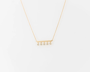Collar de Oro Amarillo con Diamante Cultivado en Laboratorio en Forma de Barra - Product Image 3