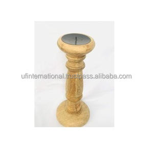 Meilleure conception porte-bougie en bois de forme carrée produit fait à la main table en bois décoration maison et hôtel meilleure vente - Product Image 4