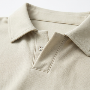 OEM Solid Plain Dyed Mens Custom Logo Golf for Shirt Short Sleeve Breathable V-Neck High Quality Casual pk Fabric 200g - Product Image 6