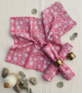 Serviettes de table en coton 100% imprimées à la main, style moderne, pour mariage, dîner quotidien, cuisine, réutilisables, style bohème, vente en gros - Product Image 1