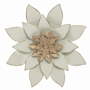 Nouvelles Décorations Murales de Luxe à Forte Demande : Art Mural en Métal en Forme de Fleur avec Verre, Design Floral Tendance pour la Maison - Product Image 4