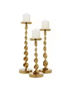 Support à bougie en métal vintage, élégant porte-bougie, centre de table, accent décoratif pour l'intérieur de la maison - Product Image 4