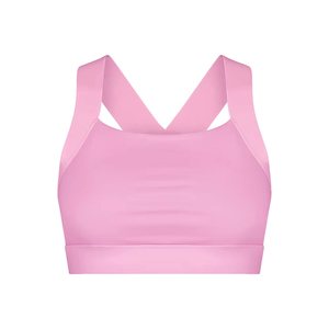 Soutien-gorge de sport pour femme à usage quotidien - Respirant, design simple avec logo frontal, maintien moyen, matière extensible et douce pour le fitness - Product Image 1