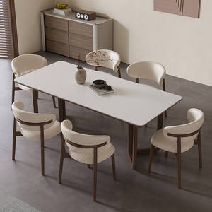 Table à manger en ardoise écologique Daystar Trade avec pieds en métal, design moderne, meubles de salle à manger - Product Image 3