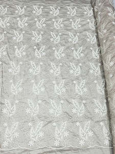 Tela de Encaje Bordado de Alta Calidad, Elegante Tela de Malla Estampada con Jacquard Floral para Vestidos de Novia y Decoración de Prendas - Product Image 1