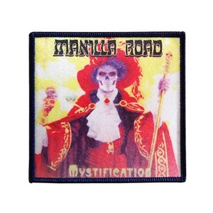 Manilla Road Patch thermocollant imprimé en 3D, motif Crâne de chauve-souris noir et rouge, forme irrégulière, applique en toile - Product Image 2