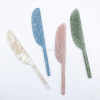 Ensemble de couteaux à beurre en résine faits à la main, spatules colorées, durables, écologiques, compatibles lave-vaisselle, multifonctionnels, modernes, pour le fromage