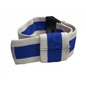 HANDSCHUHE INDUSTRIES Adjustable Blood Flow Restriction Band Blue White Striped Polyester <b>Exercise</b> Strap Durable Arm <b>Leg</b> - Product Image 3