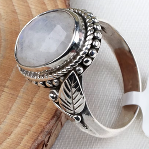 Premium High Quality Certified Natural Moonstone Gemstone 925 Solid Sterling <b>Silver</b> Bezel Setting Handmade Jewelry <b>Ring</b> - Product Image 5