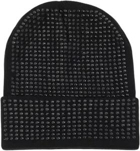 Custom logo high quality Fashion Warm <b>Winter</b> Knitted Designer Beanie Hat <b>Cap</b> <b>for</b> <b>Men</b> and Women Hat Big Stone work Beanies - Product Image 2