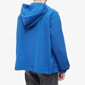 Chaqueta Unisex Azul con Capucha, Chaqueta Corta Impermeable de Tela Suave, Abrigo Corto para Todas las Estaciones, Ropa para Adultos - Product Image 3