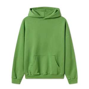 Sudadera con Capucha Verde Sólida para Hombre, Sudadera Informal de Forro Polar, Ropa de Calle para Invierno - Product Image 1