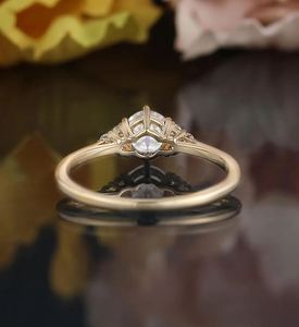 Unique Cluster Moissanite <b>Ring</b> <b>925</b> Sterling <b>Silver</b> Wedding Anniversary Bridal Engagement Gift Elegant Sparkling <b>Ring</b> - Product Image 2