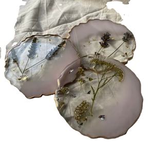 PROCESSUS de sous-verres en résine de luxe faits à la main tampons carrés de couleur personnalisables pour ensemble de table de tapis de cuisine meilleur prix - Product Image 1