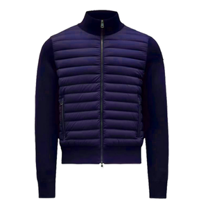 Premium <b>Men's</b> Winter <b>Leather</b> Puffer <b>Jacket</b> High Quality Standard Embroidered Technics Crocheted Weaving Finished OEM Service - Product Image 5