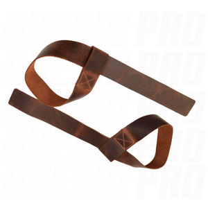Leather Weightlifting <b>Straps</b> with Custom Logo Heavy Duty Grip Support for Deadlift Pull Ups and Strength Training Gym Workout - Product Image 2