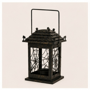 Wholesale Halloween Decorative Spider Web <b>Lantern</b> Vintage Candle Holder Flame <b>Lamp</b> for Haunted House Party Decor In Low Price - Product Image 1