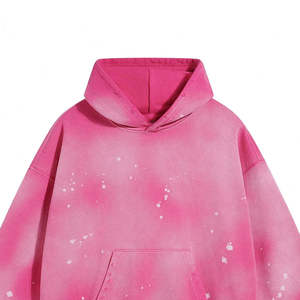 Sudadera con Capucha Oversize para Hombre, Estilo Acid Wash, Desgastada, Streetwear, Térmica, Transpirable, con Bordado, Tendencia, Venta al por Mayor, Alta Calidad, ODM/OEM - Product Image 2