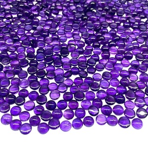 Ametista Púrpura Natural, Corte Cabujón Redondo de 7mm, Lote de Piedras Sueltas de Amatista, Precio al por Mayor para Fabricación de Joyería - Product Image 6